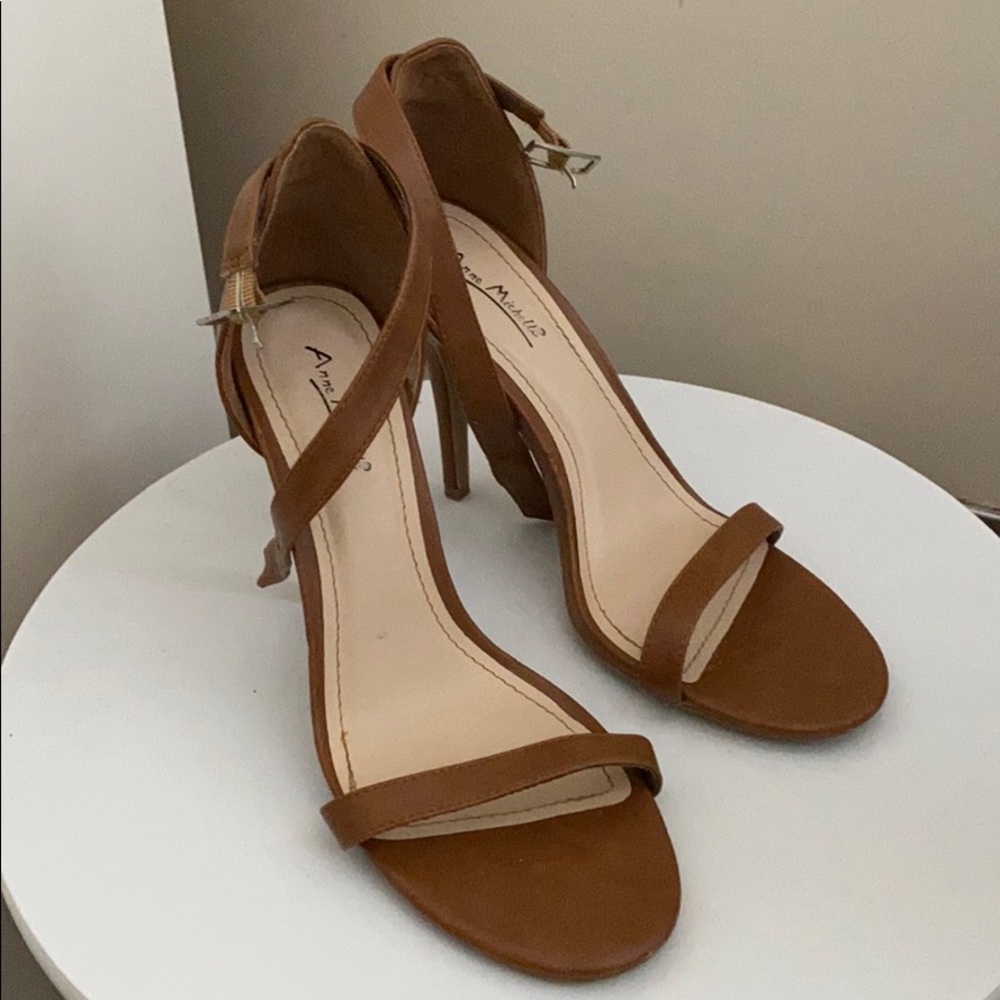 Anne Michelle strappy tan heel